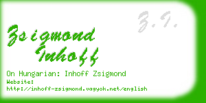 zsigmond inhoff business card